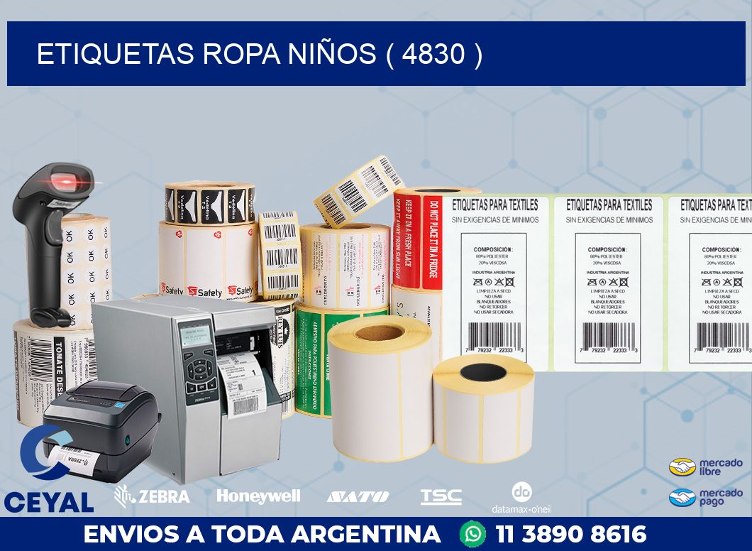 ETIQUETAS ROPA NIÑOS ( 4830 )