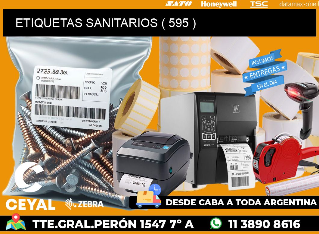 ETIQUETAS SANITARIOS ( 595 )