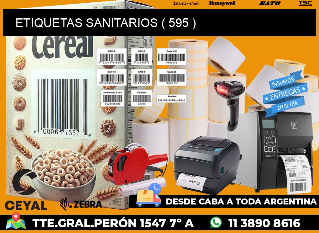 ETIQUETAS SANITARIOS ( 595 )