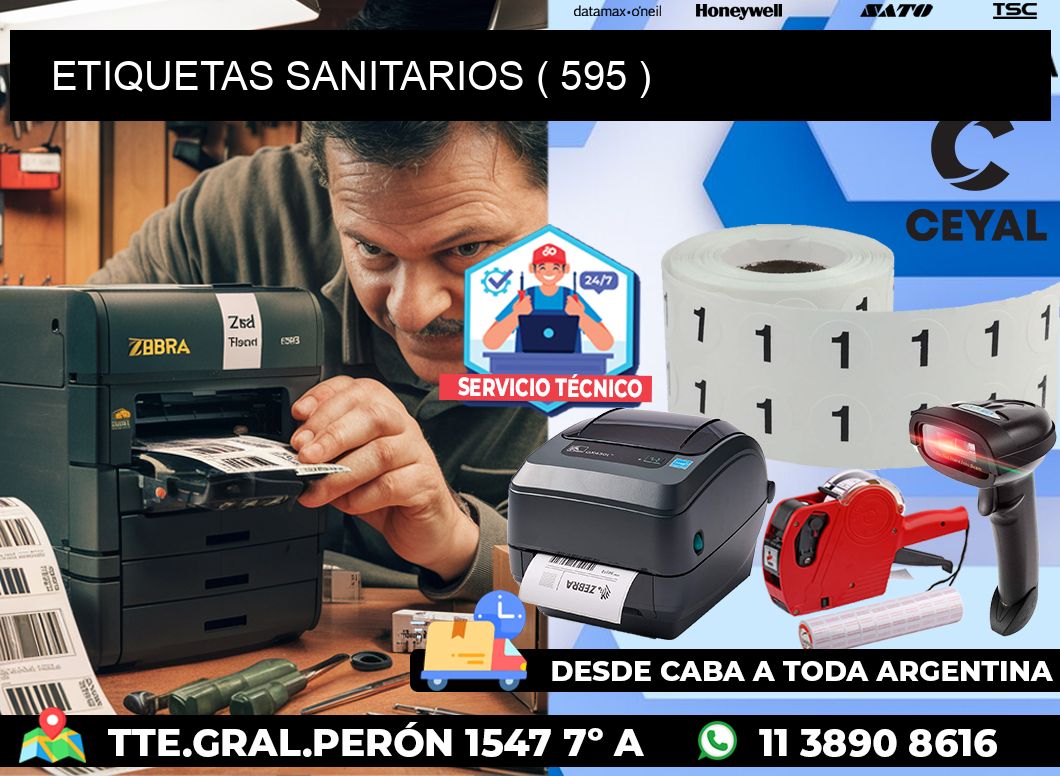 ETIQUETAS SANITARIOS ( 595 )