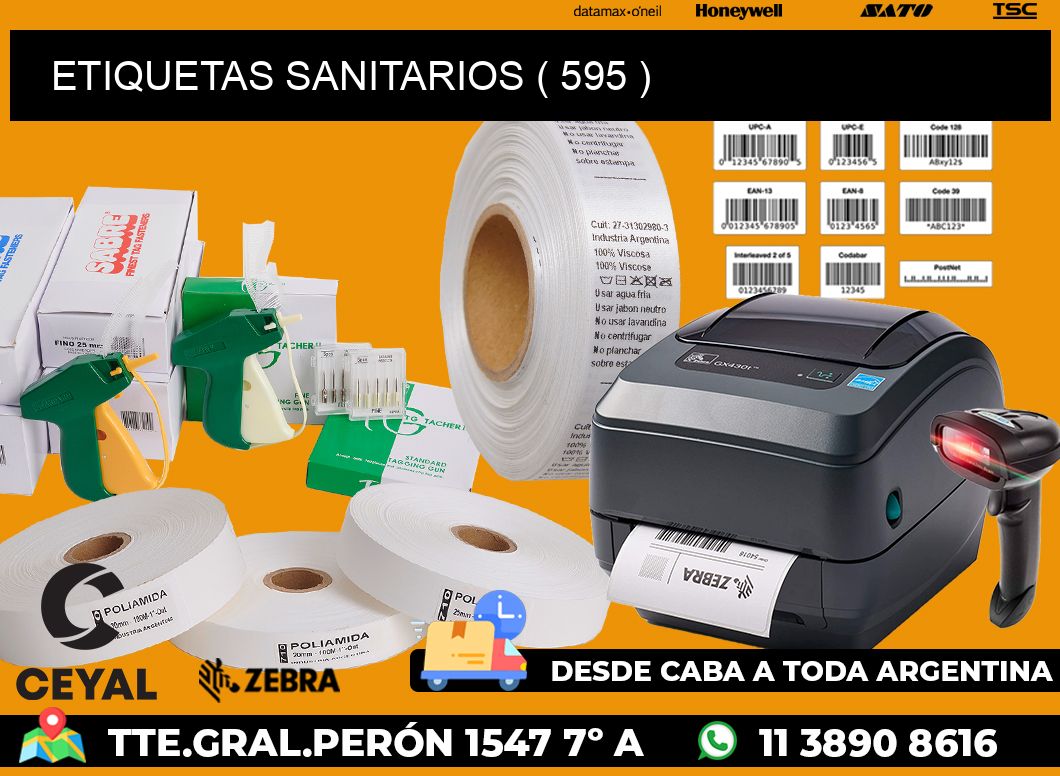 ETIQUETAS SANITARIOS ( 595 )