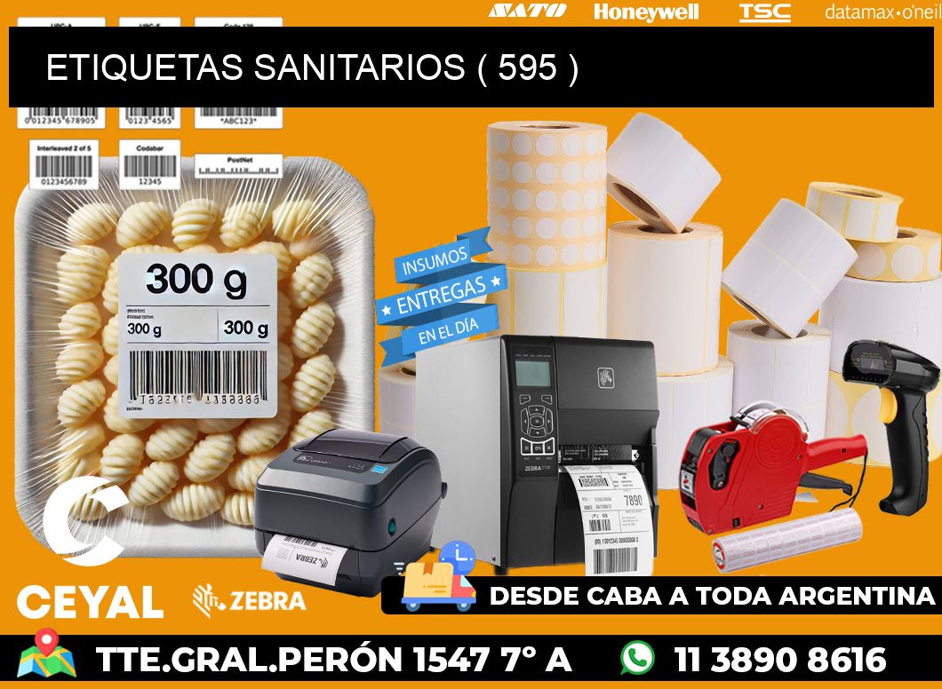 ETIQUETAS SANITARIOS ( 595 )