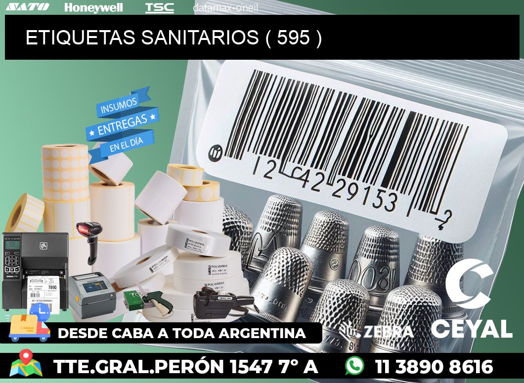 ETIQUETAS SANITARIOS ( 595 )