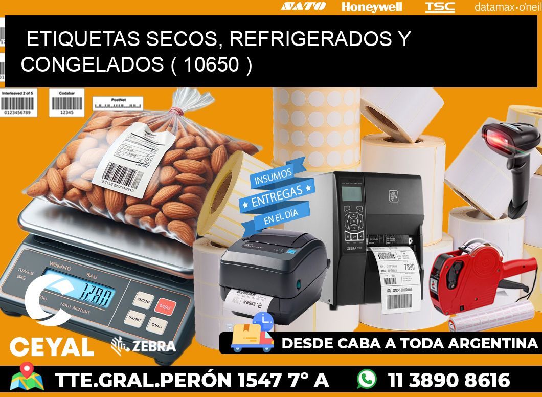 ETIQUETAS SECOS, REFRIGERADOS Y CONGELADOS ( 10650 )