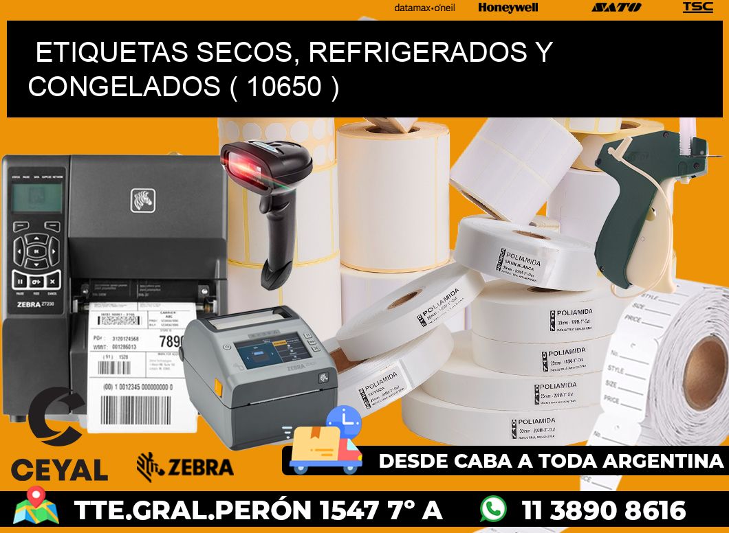 ETIQUETAS SECOS, REFRIGERADOS Y CONGELADOS ( 10650 )