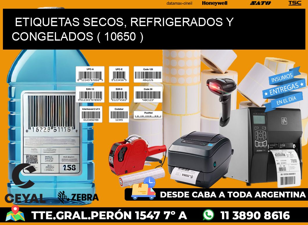 ETIQUETAS SECOS, REFRIGERADOS Y CONGELADOS ( 10650 )