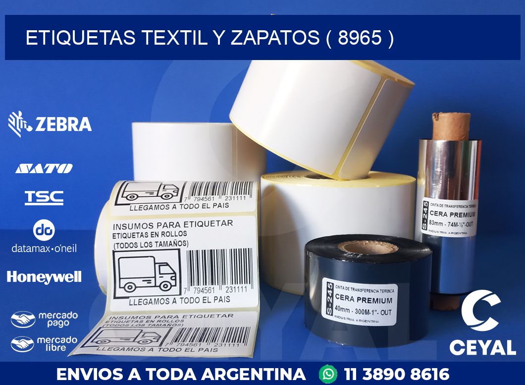 ETIQUETAS TEXTIL Y ZAPATOS ( 8965 )