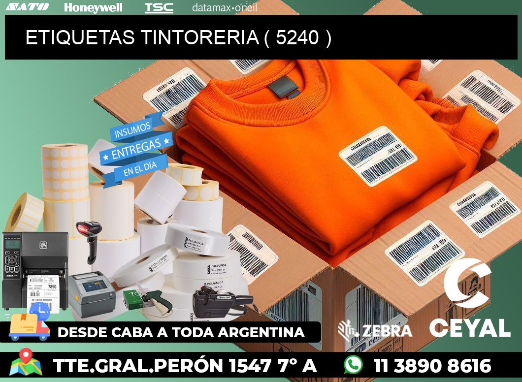 ETIQUETAS TINTORERIA ( 5240 )