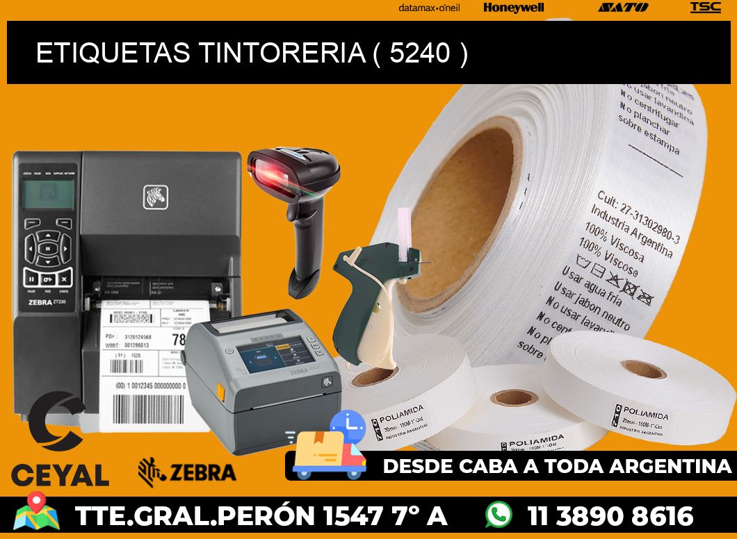 ETIQUETAS TINTORERIA ( 5240 )