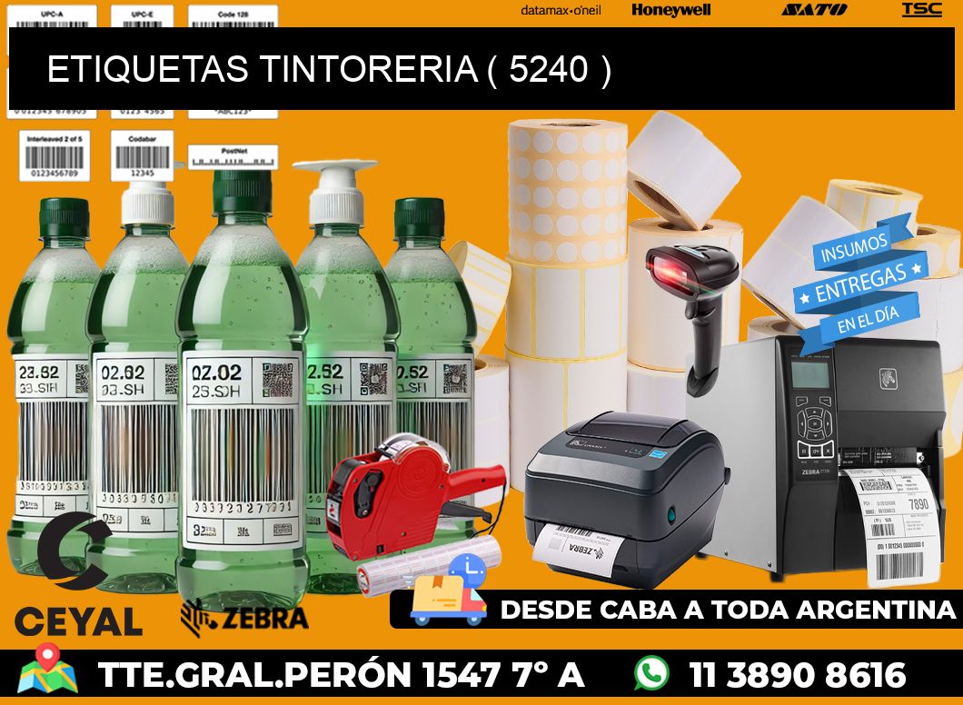 ETIQUETAS TINTORERIA ( 5240 )