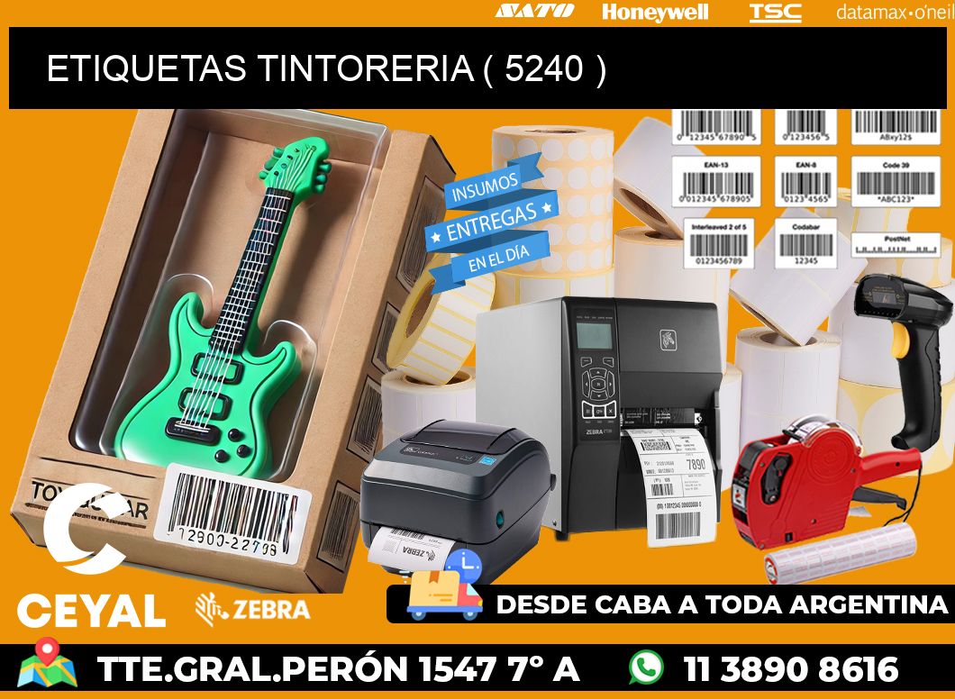 ETIQUETAS TINTORERIA ( 5240 )