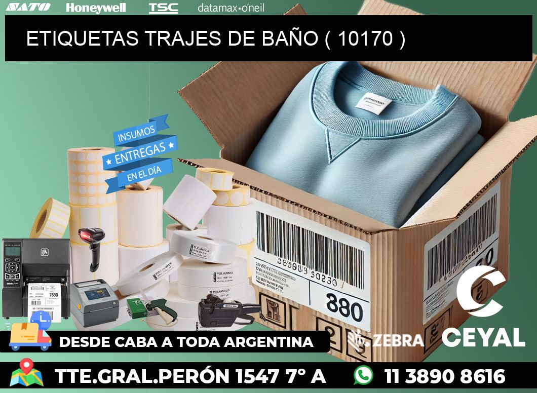 ETIQUETAS TRAJES DE BAÑO ( 10170 )