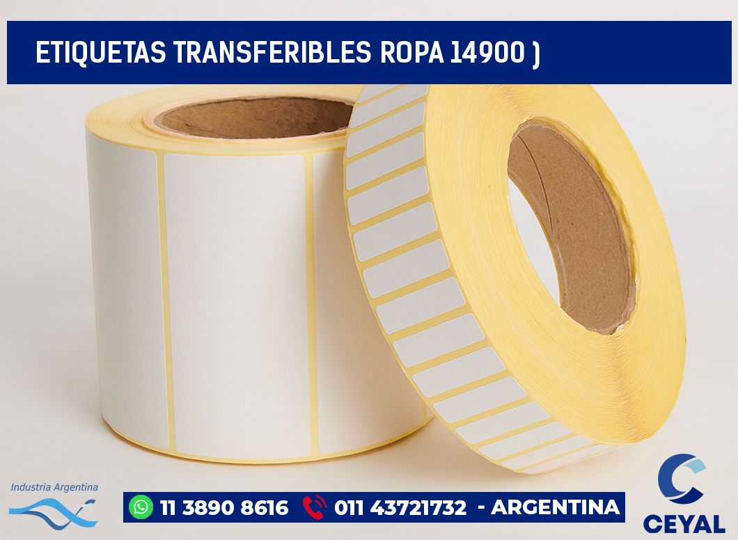 ETIQUETAS TRANSFERIBLES ROPA 14900 )