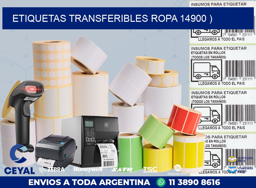 ETIQUETAS TRANSFERIBLES ROPA 14900 )