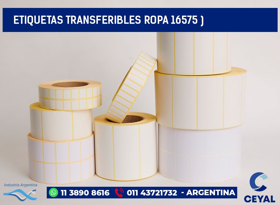 ETIQUETAS TRANSFERIBLES ROPA 16575 )