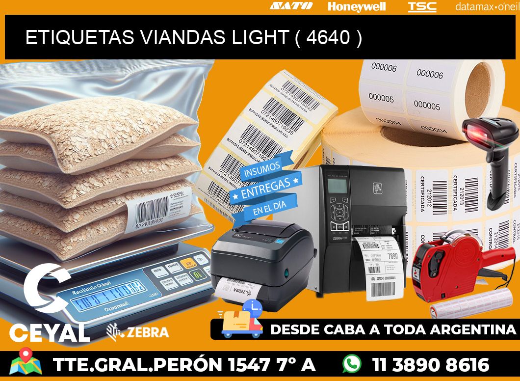 ETIQUETAS VIANDAS LIGHT ( 4640 )