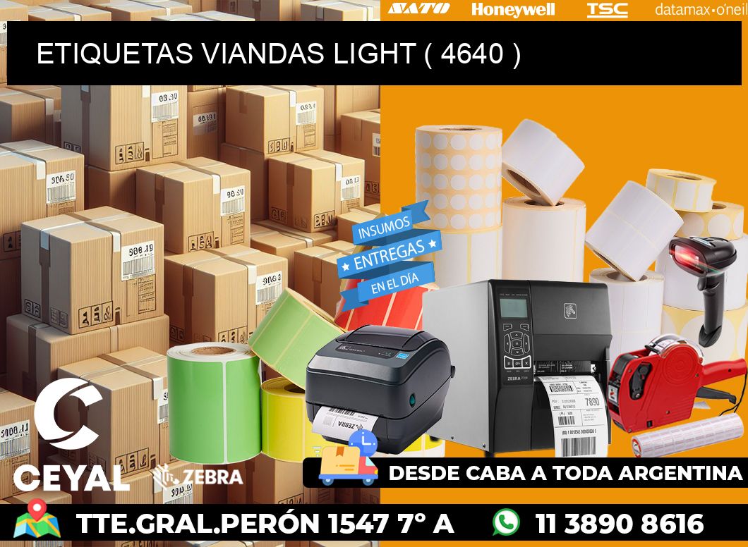 ETIQUETAS VIANDAS LIGHT ( 4640 )