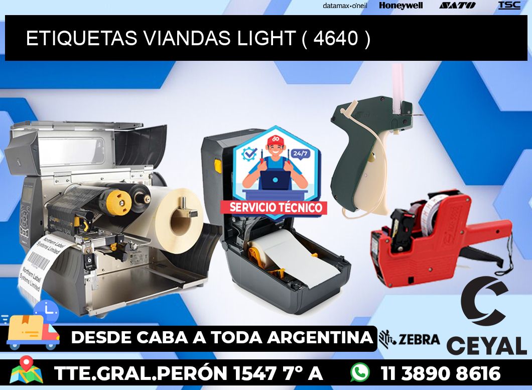 ETIQUETAS VIANDAS LIGHT ( 4640 )