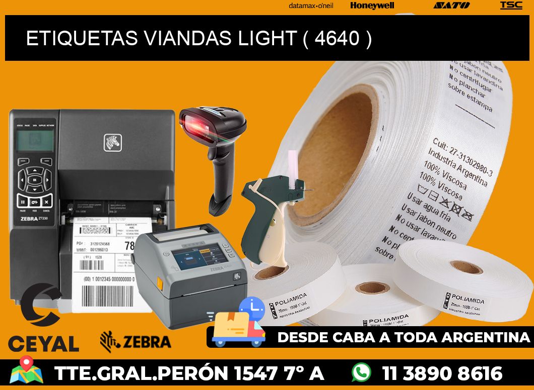 ETIQUETAS VIANDAS LIGHT ( 4640 )