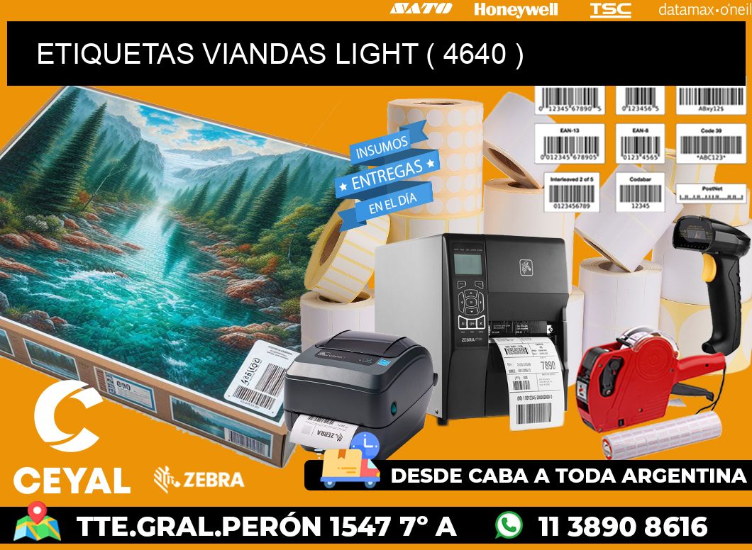 ETIQUETAS VIANDAS LIGHT ( 4640 )