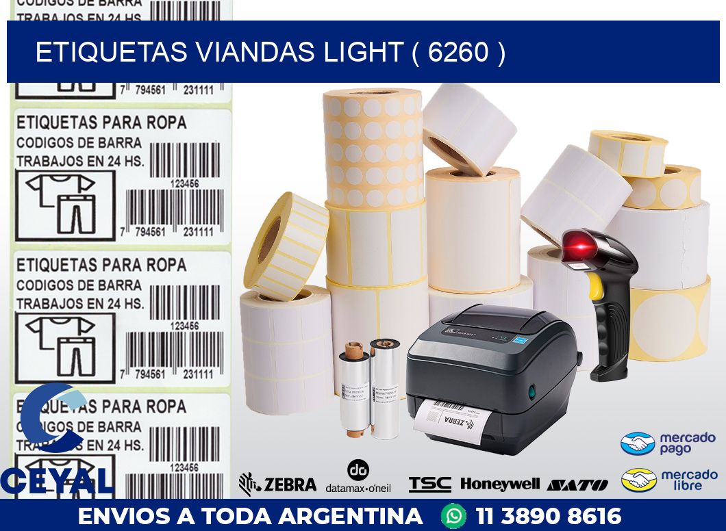 ETIQUETAS VIANDAS LIGHT ( 6260 )