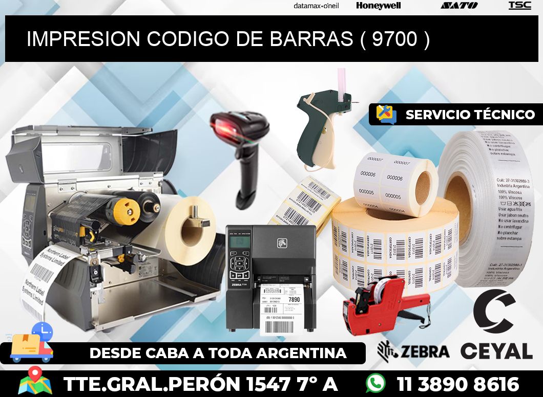 IMPRESION CODIGO DE BARRAS ( 9700 )