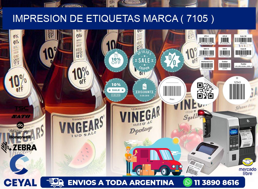 IMPRESION DE ETIQUETAS MARCA ( 7105 )