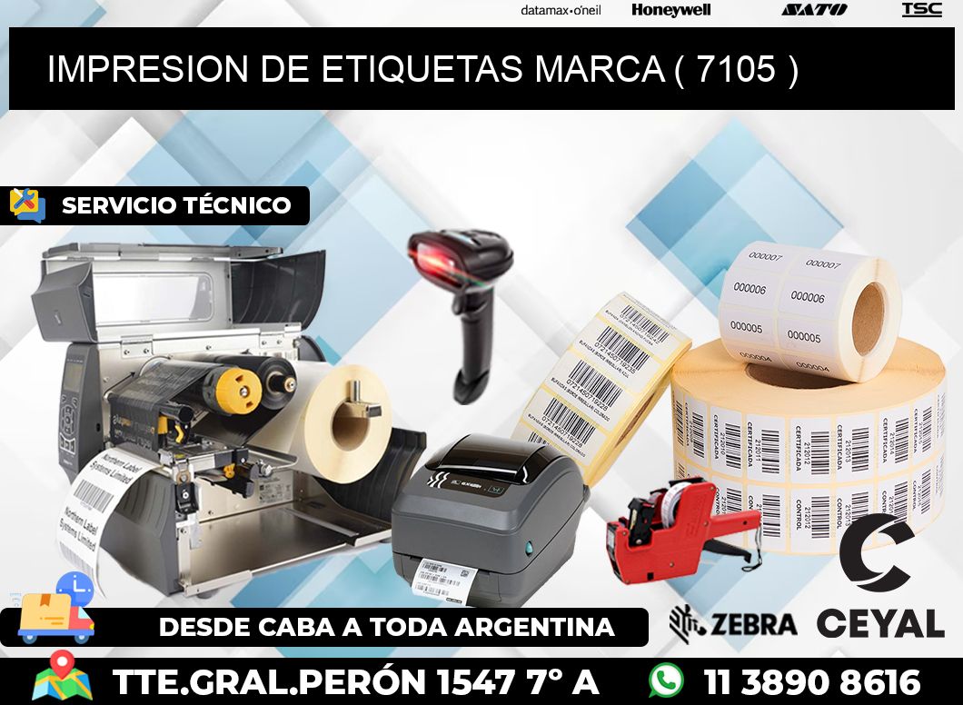 IMPRESION DE ETIQUETAS MARCA ( 7105 )