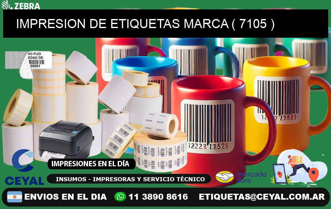 IMPRESION DE ETIQUETAS MARCA ( 7105 )