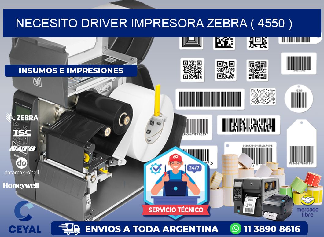 NECESITO DRIVER IMPRESORA ZEBRA ( 4550 )