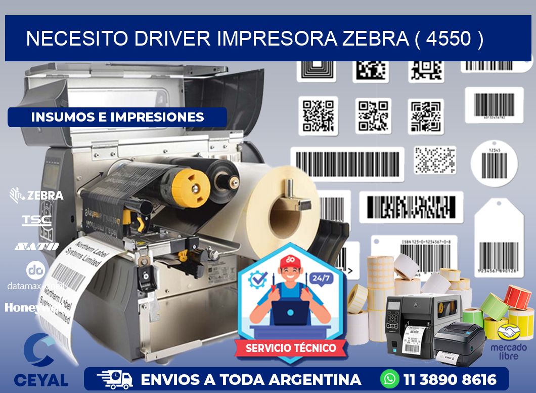 NECESITO DRIVER IMPRESORA ZEBRA ( 4550 )