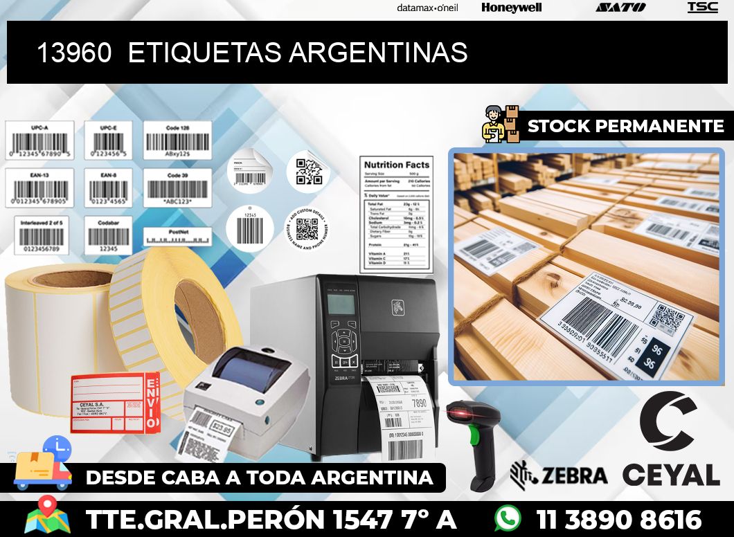 13960  ETIQUETAS ARGENTINAS