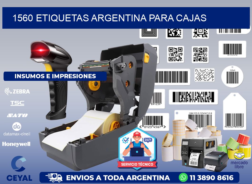 1560 ETIQUETAS ARGENTINA PARA CAJAS