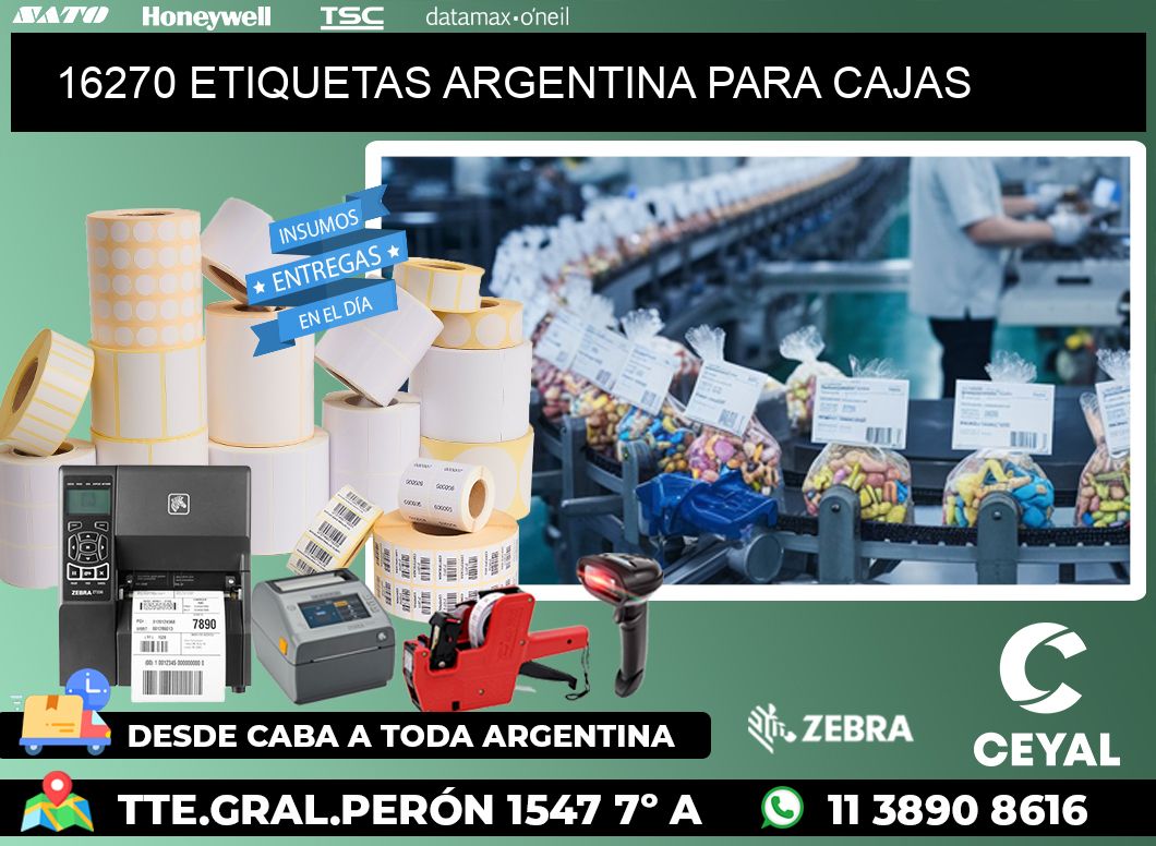 16270 ETIQUETAS ARGENTINA PARA CAJAS