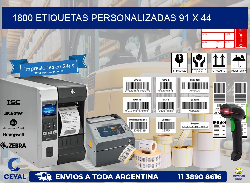 1800 ETIQUETAS PERSONALIZADAS 91 x 44