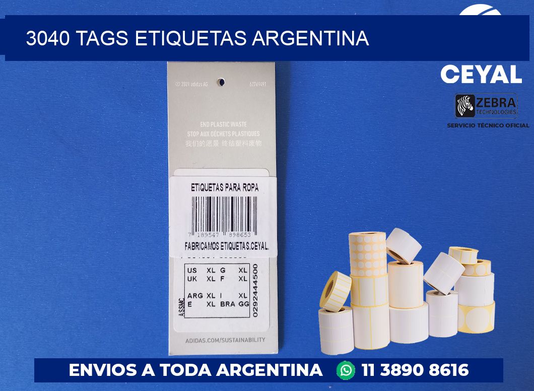 3040 TAGS ETIQUETAS ARGENTINA