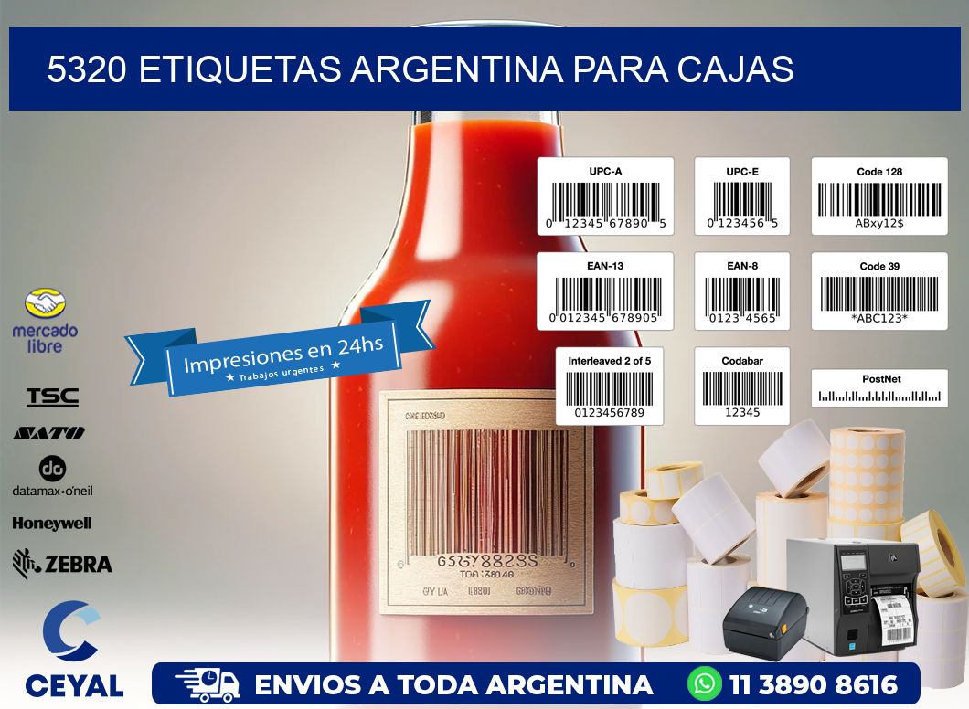 5320 ETIQUETAS ARGENTINA PARA CAJAS