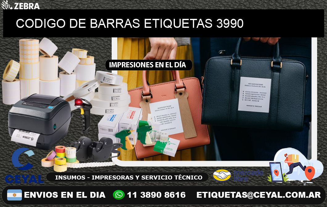 CODIGO DE BARRAS ETIQUETAS 3990