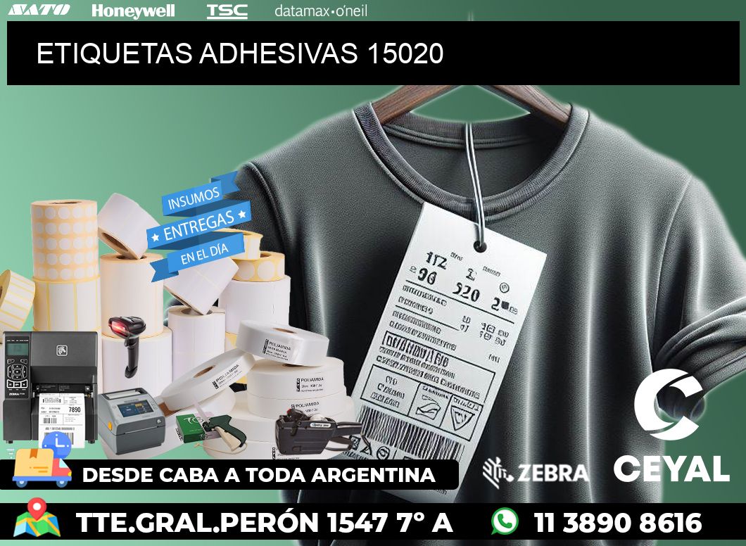 ETIQUETAS ADHESIVAS 15020