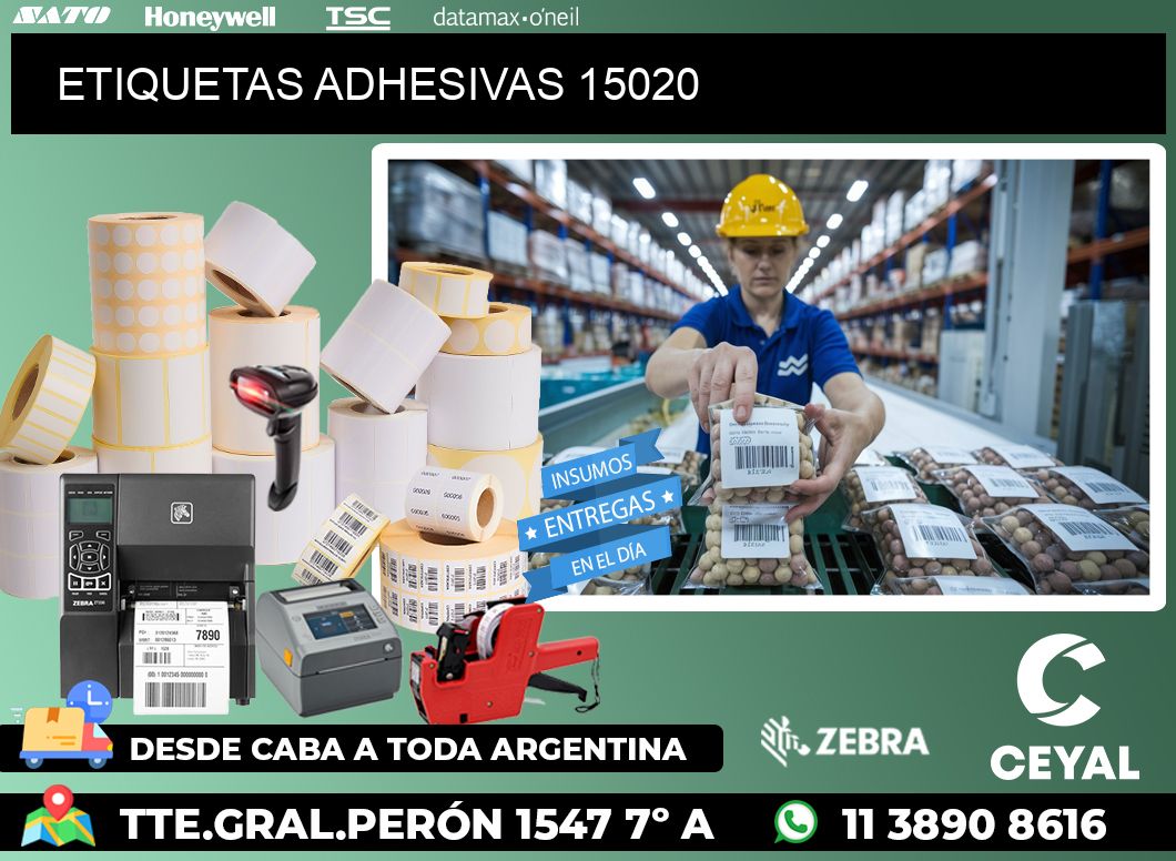 ETIQUETAS ADHESIVAS 15020