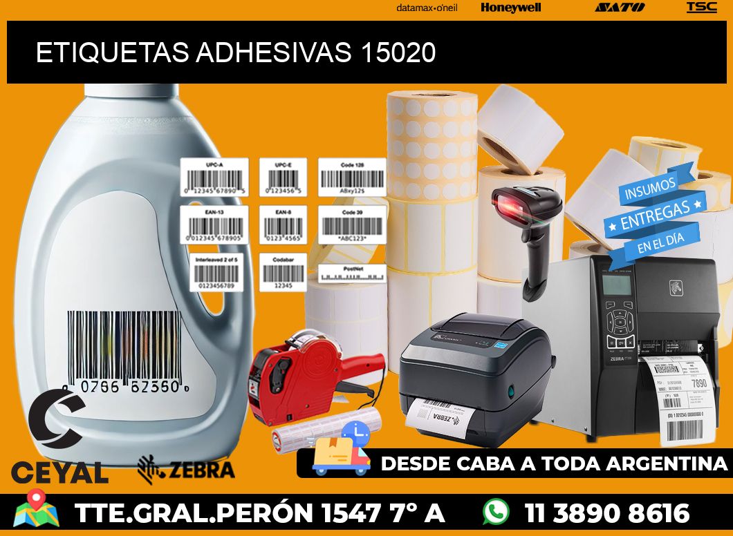 ETIQUETAS ADHESIVAS 15020