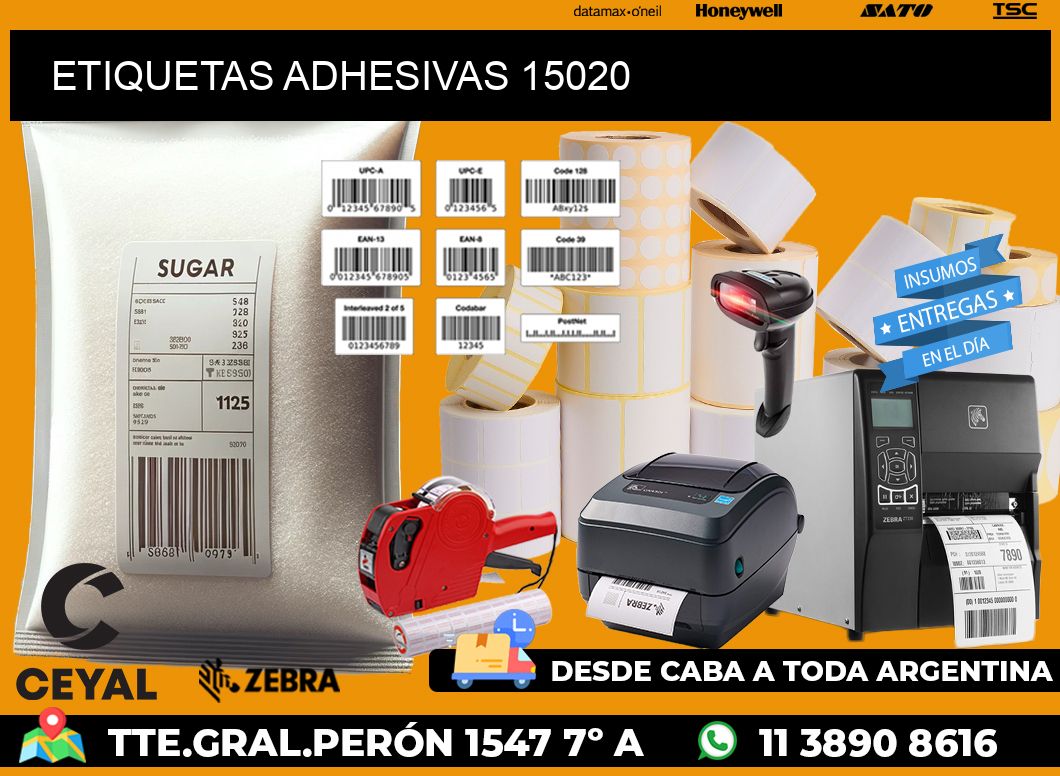 ETIQUETAS ADHESIVAS 15020