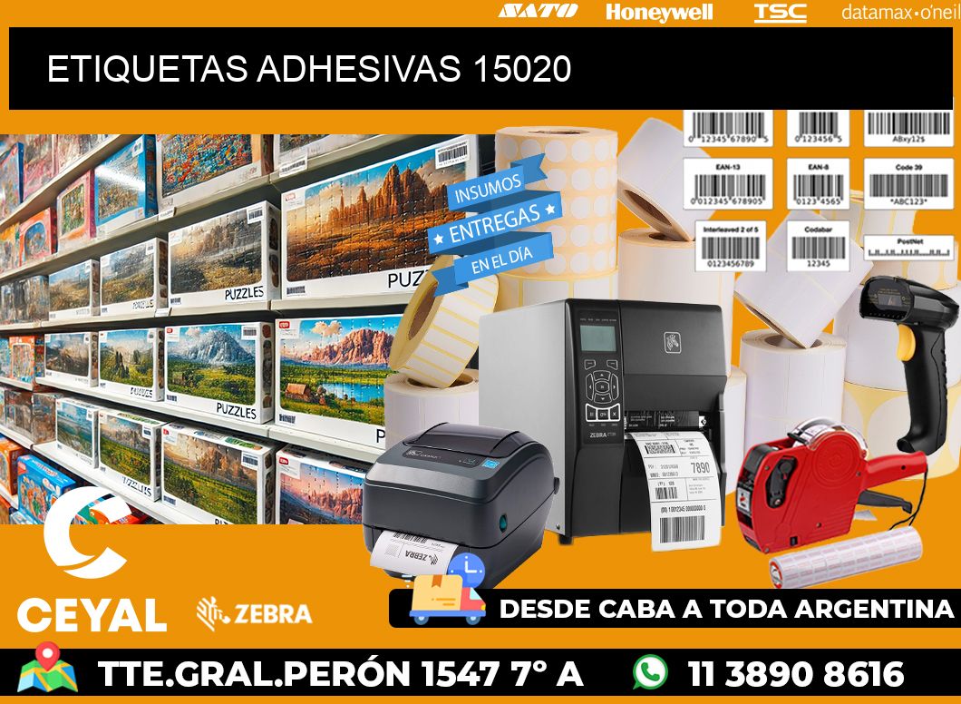 ETIQUETAS ADHESIVAS 15020