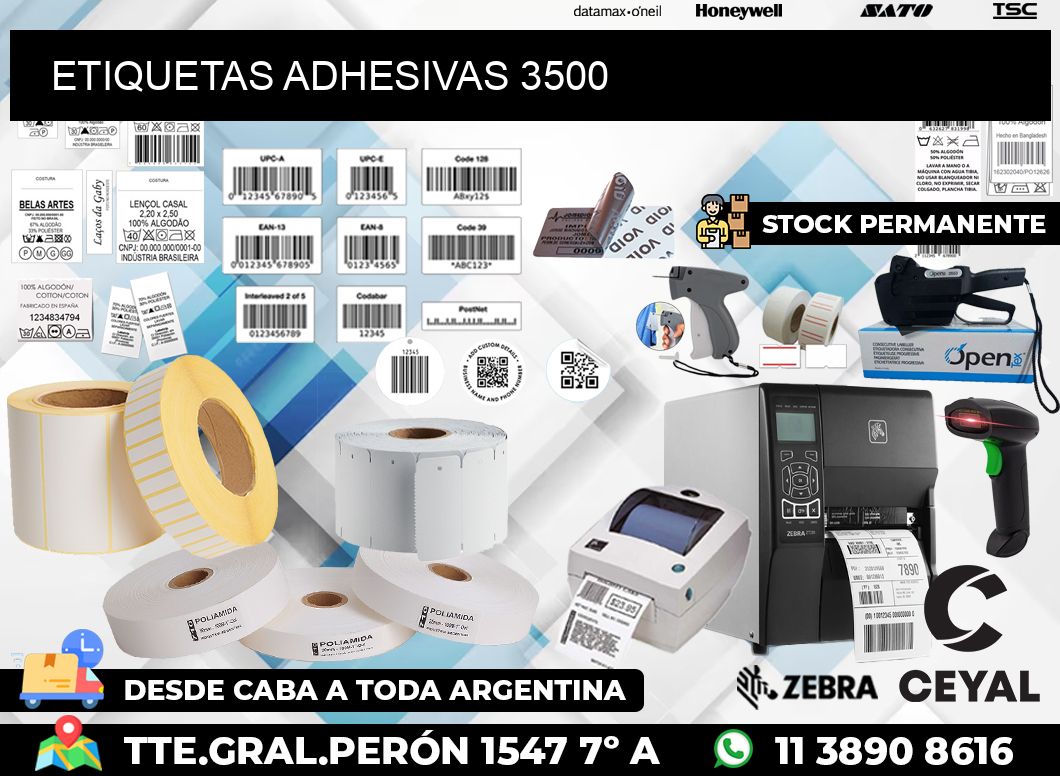 ETIQUETAS ADHESIVAS 3500