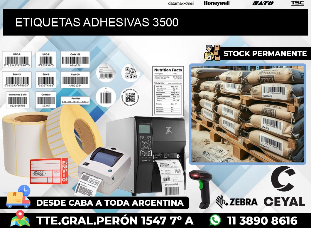 ETIQUETAS ADHESIVAS 3500