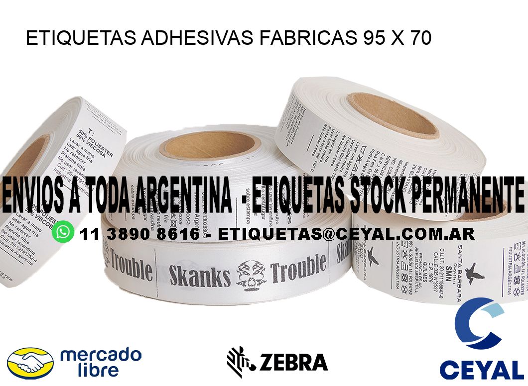 ETIQUETAS ADHESIVAS FABRICAS 95 x 70