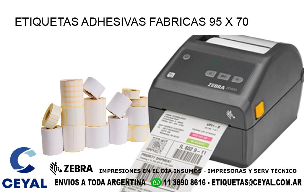 ETIQUETAS ADHESIVAS FABRICAS 95 x 70