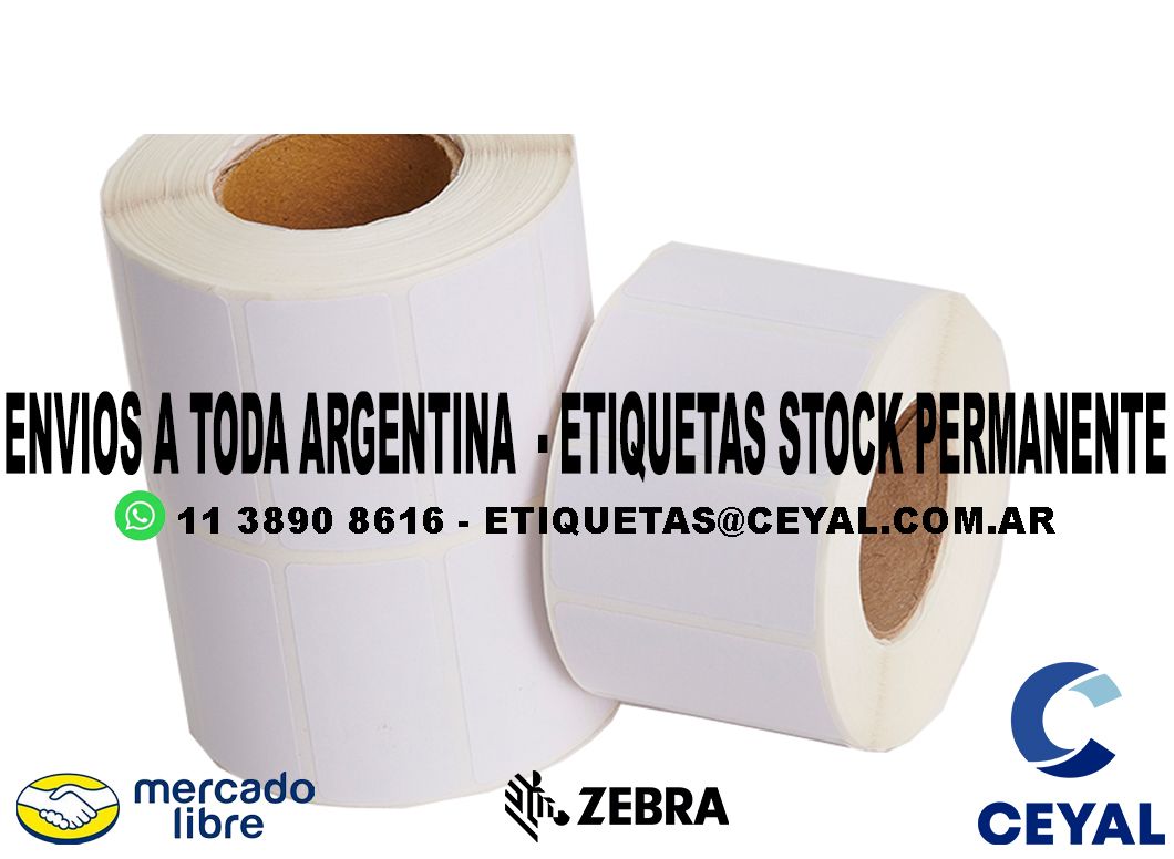 ETIQUETAS DE PAPEL OPP 87 x 71