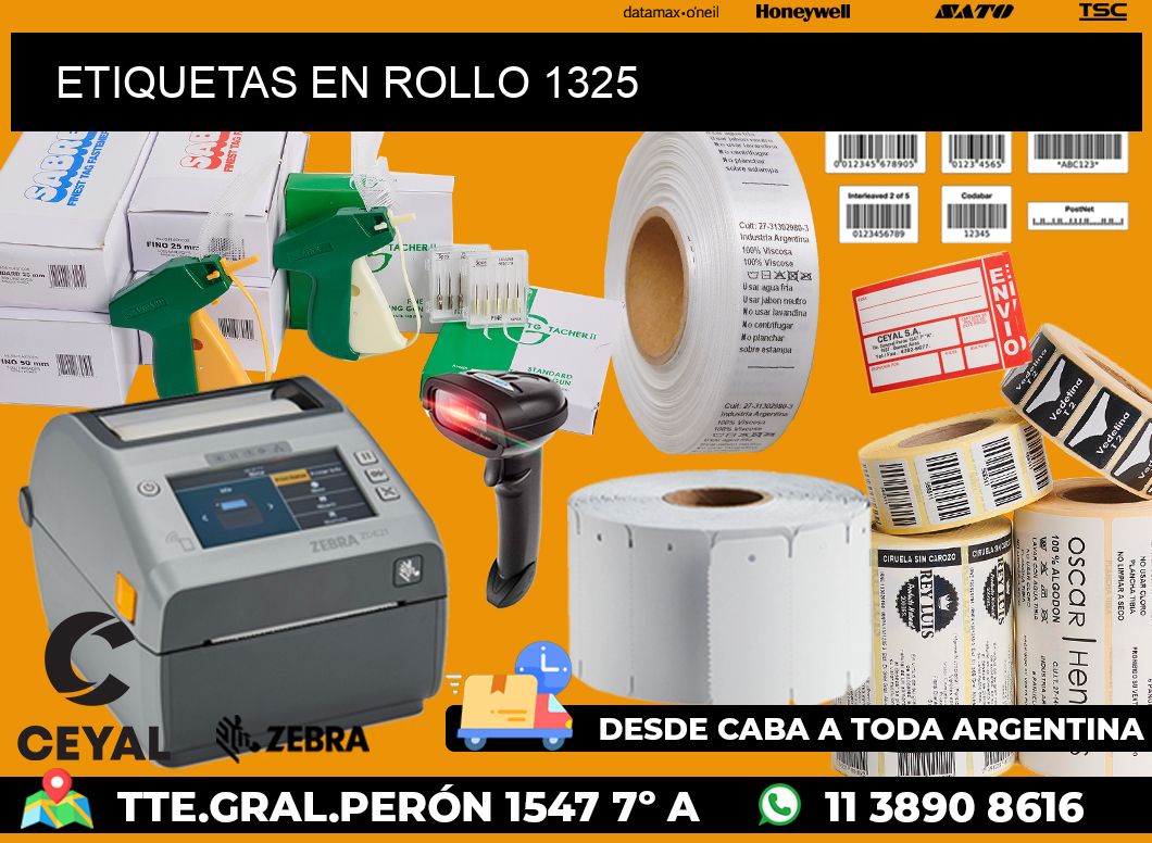 ETIQUETAS EN ROLLO 1325