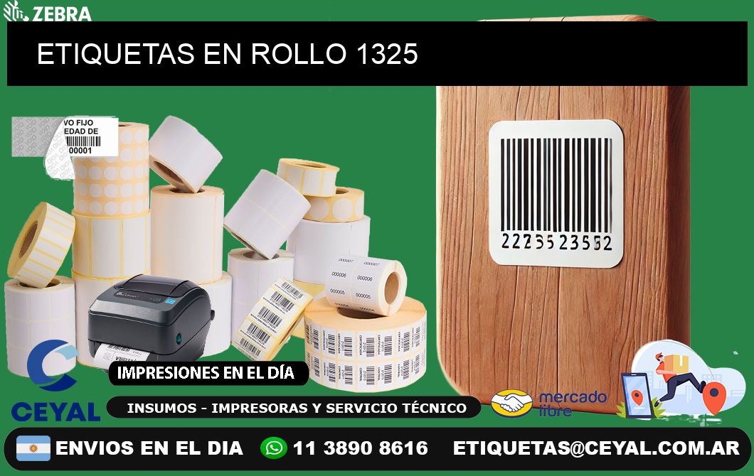 ETIQUETAS EN ROLLO 1325